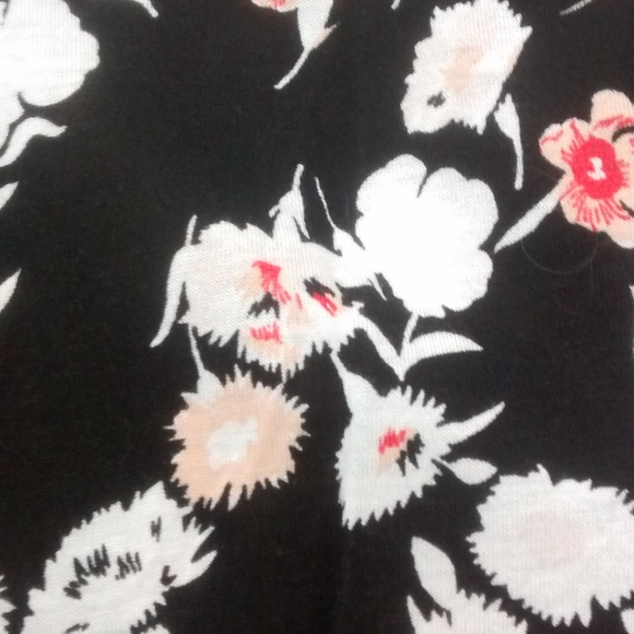 French Connection Black Floral Print Keyhole Dress - Picture 3 of 6